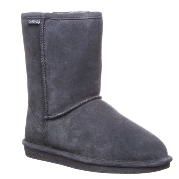 Bearpaw Gray Leather & shearling winter boots - Picture 2 of 3